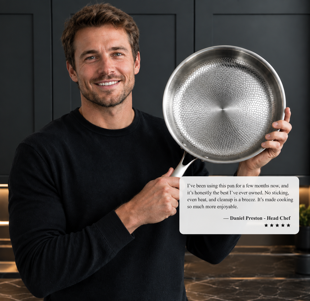 Customer review of the Takora titanium frying pan